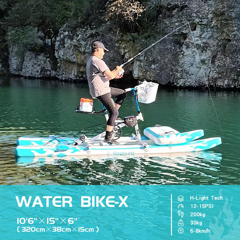 Floating Bike Pedal Bicycle Boat For Recreation, Fishing