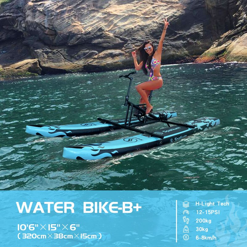 Floating Bike Pedal Bicycle Boat For Recreation, Fishing