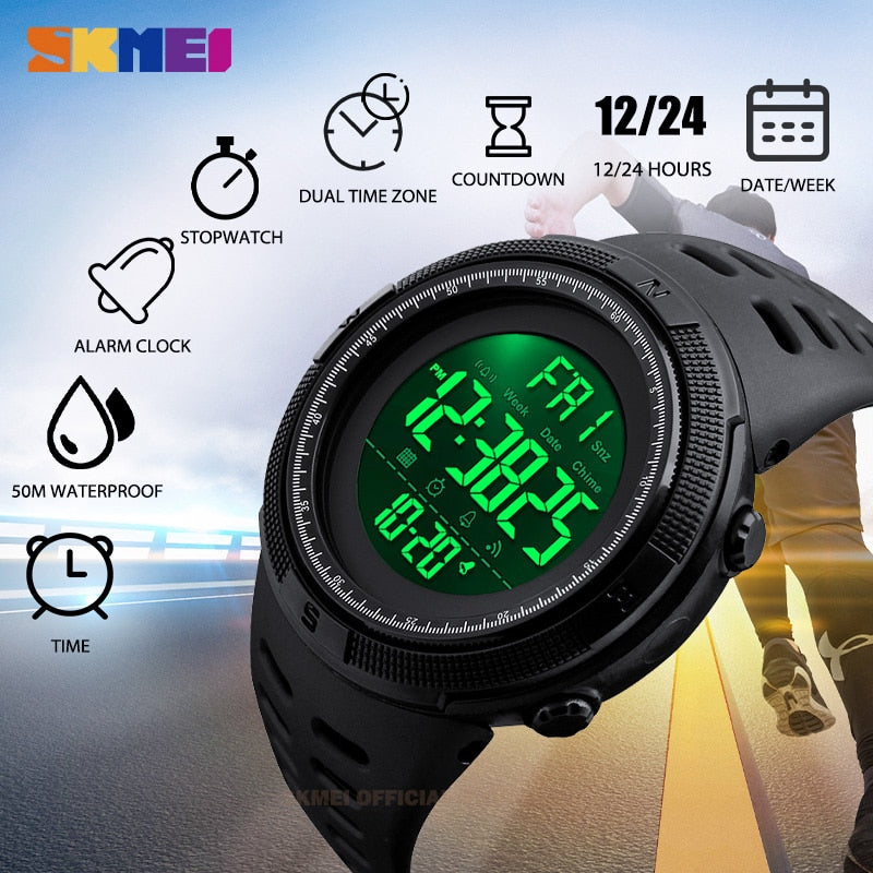 Fashion Outdoor Waterproof Multifunction Sport Watch