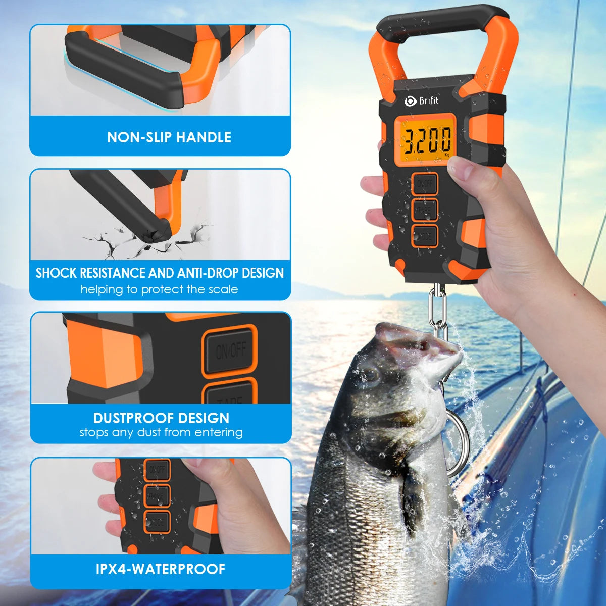 Digital Fishing Scale with Ruler, Portable Travel Luggage Weighing Scale or Digital Fishing Scale