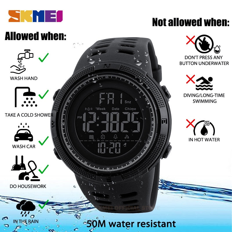 Fashion Outdoor Waterproof Multifunction Sport Watch