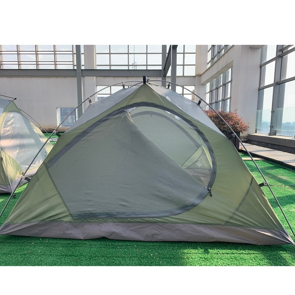 Outdoor Camping Double Layer Waterproof 4 Season Tent With Snow Skirt