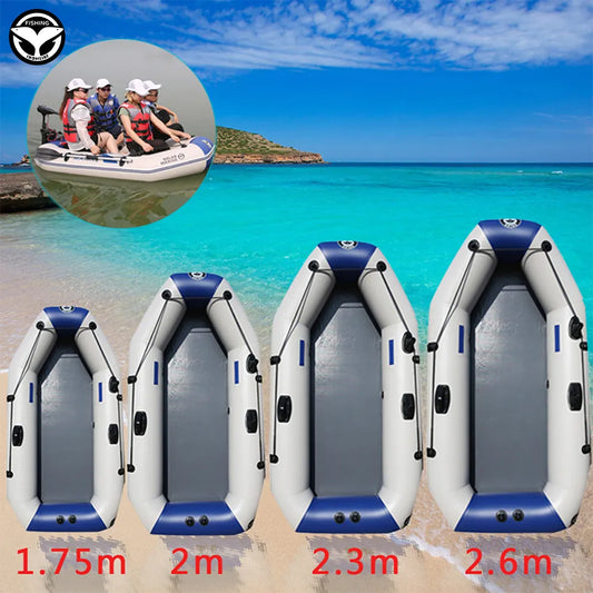 Inflatable Boat Fishing Kayak PVC Wear-resistant Foldable Air Rowing for 1-5 Person Dinghy Canoe Outdoor Water Sports