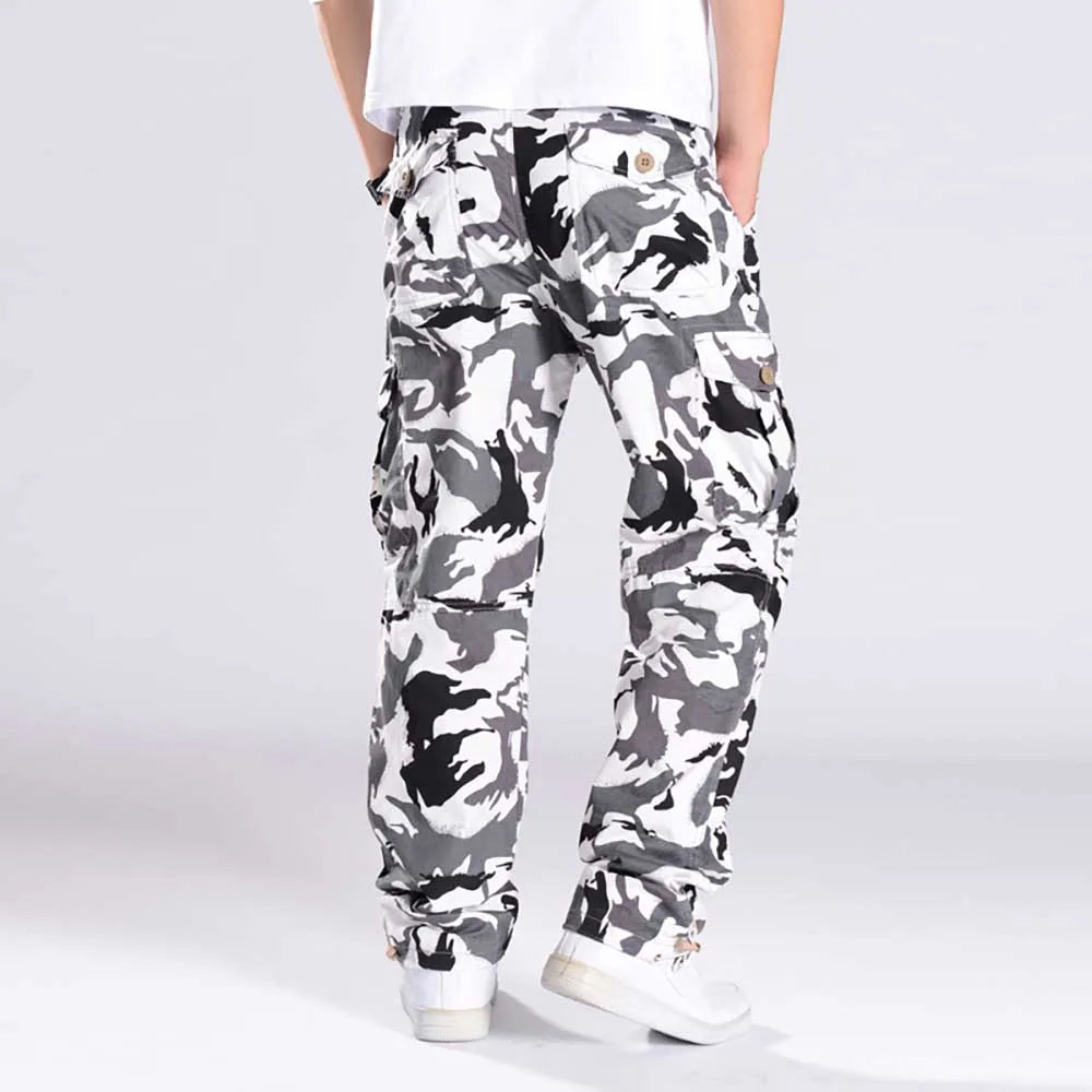 Spring Summer Camouflage Cargo Trousers , Loose Baggy Tactical Fashion Clothing