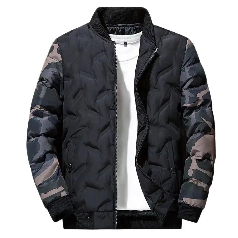 Mens Winter Jacket, Outerwear, Camouflage Bomber Jacket