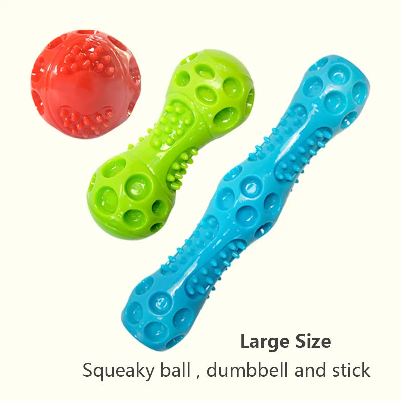 Squeaking Bouncing Ball, Durable Floatable Dog Toys, Springy Pet Toys, Squeaky Ball Bite Resistant for Small to Large Dogs