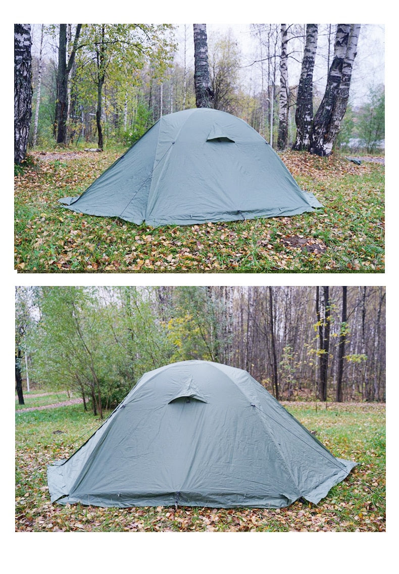 Outdoor Camping Double Layer Waterproof 4 Season Tent With Snow Skirt