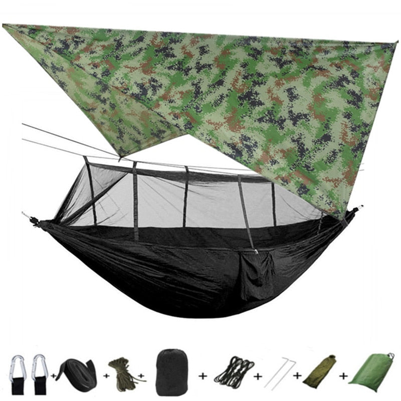 Lightweight Portable Camping Hammock and Tent Awning, Mosquito Net