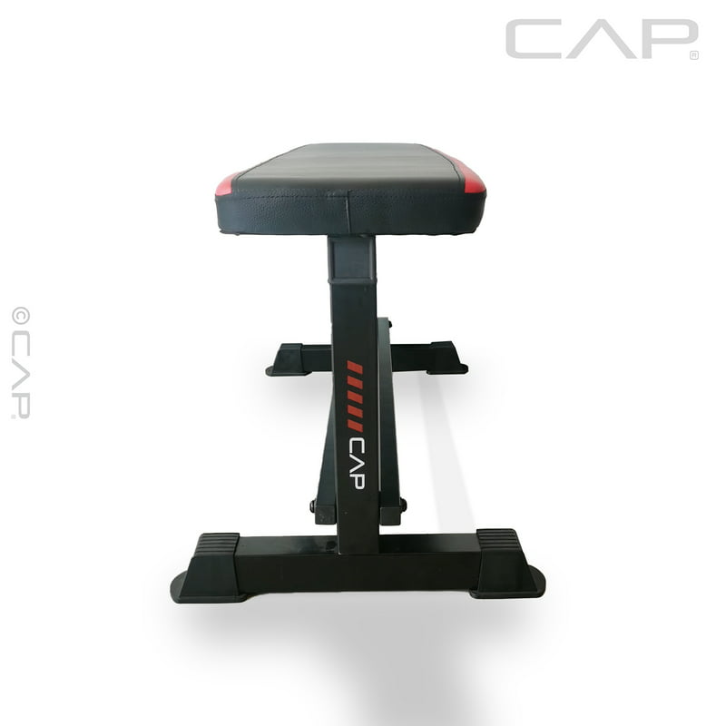 Flat Weight Bench, Adjustable Vinyl Dumbbell Set Combo