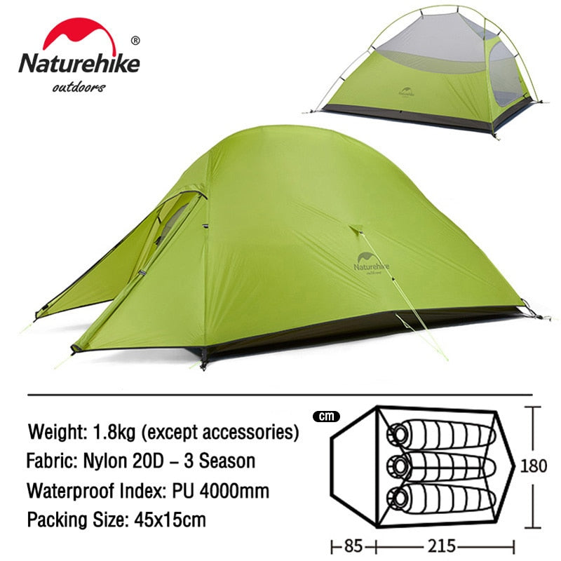 3 Person Ultralight Waterproof Camping Tent