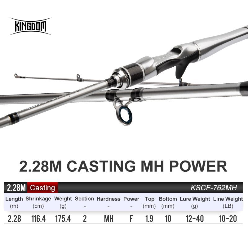 Ultralight Fast Spinning Carbon Fiber Casting Fishing Rod