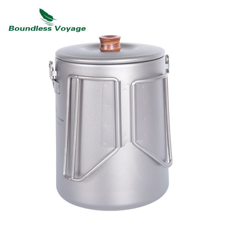 Titanium Kettle Camping Maker Outdoor for Travel Picnic Campfire Stovetop