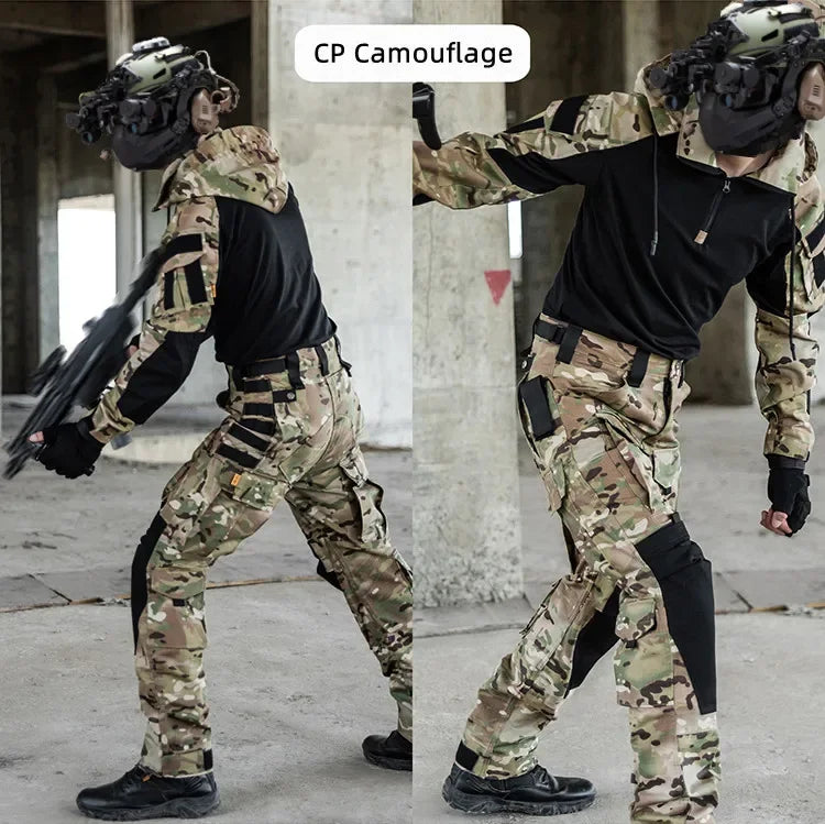 US Army Camouflage Military Tactical Shirt for Airsoft Paintball Camping Hunting