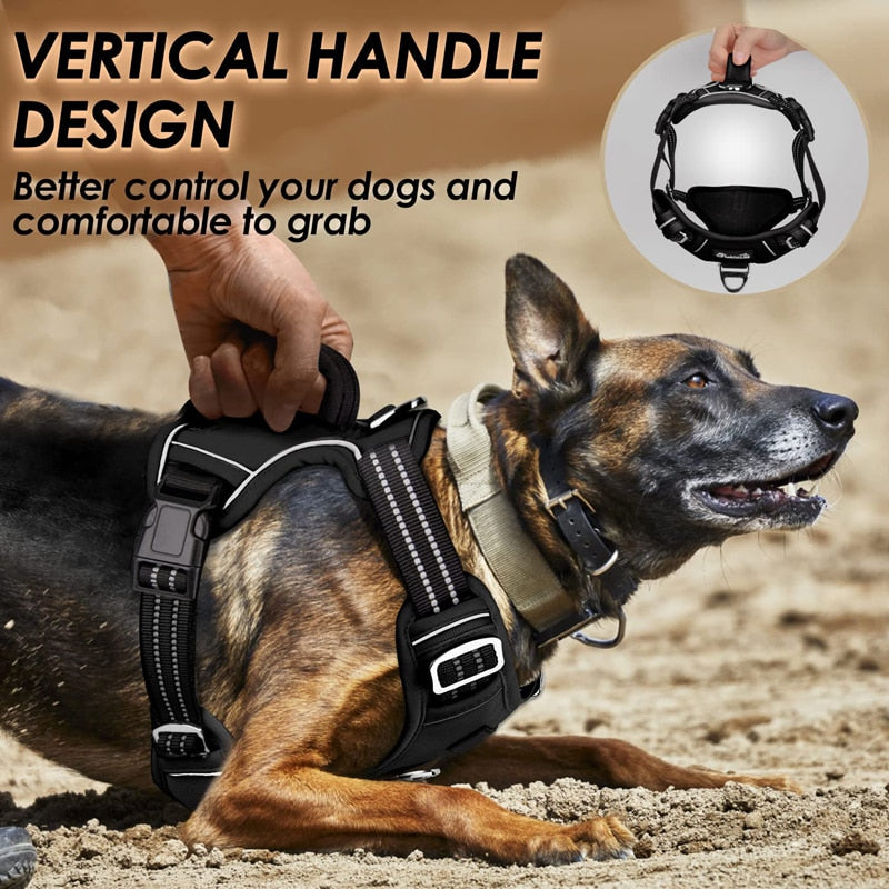 No Choke Easy Control Handle Reflective Pet Harness