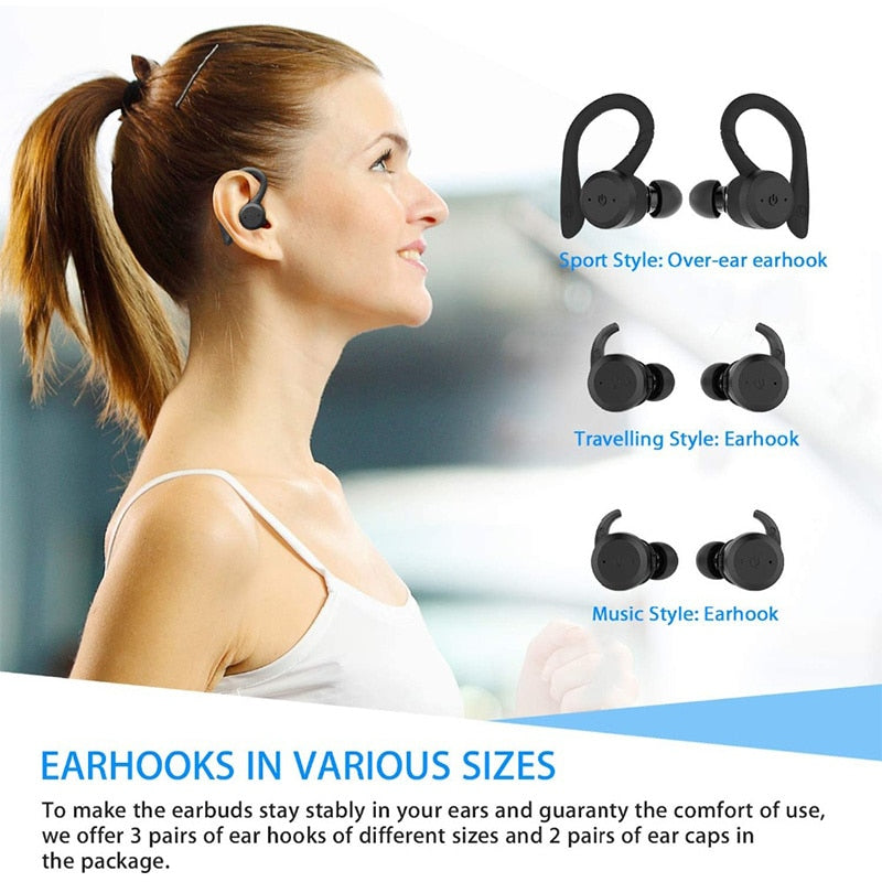 Ear Hook Wireless Waterproof Bluetooth Earphones