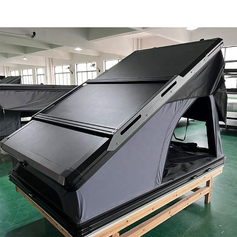 Hard shell aluminum roof tent, Solar panel roof frame