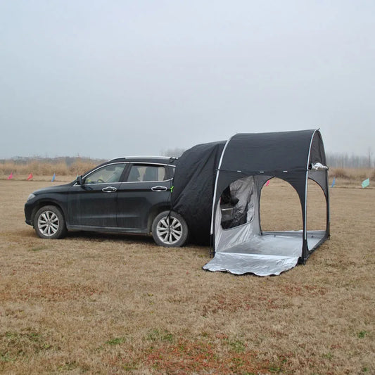 SUV Car Rear Extension Tent, Multipurpose Outdoor Camping Structure, Sun Shade Waterproof Vehicle Rear Tent