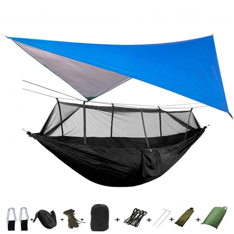 Lightweight Portable Camping Hammock and Tent Awning, Mosquito Net