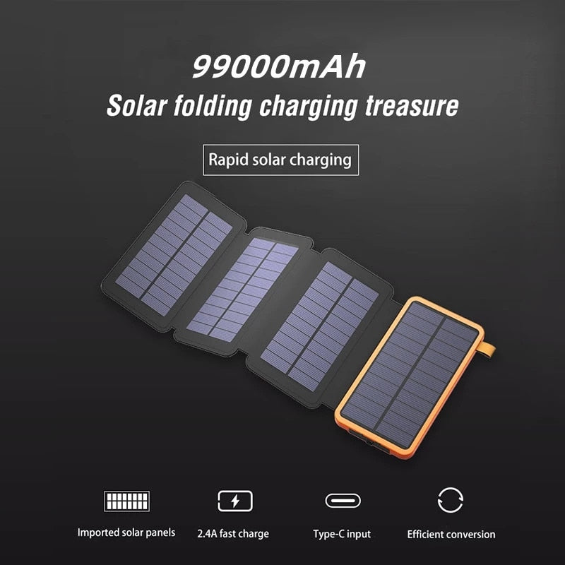 Solar Charger Power Bank for Outdoor Camping