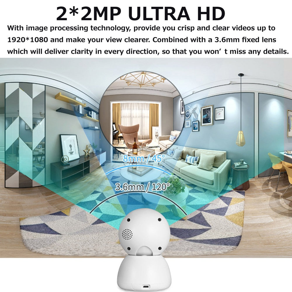 Indoor WiFi Smart Home Security Baby Pet Video Monitor Cam