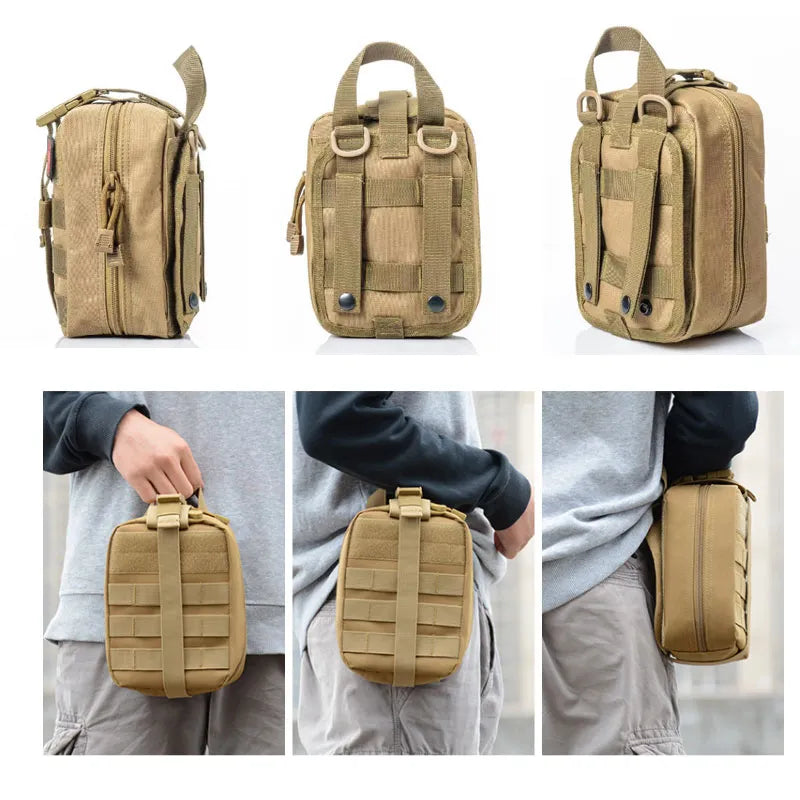 Tactical First Aid Kit, Medical Emergency Bag, Outdoor Army Hunting Survival Tool, Military Pouch Organizer