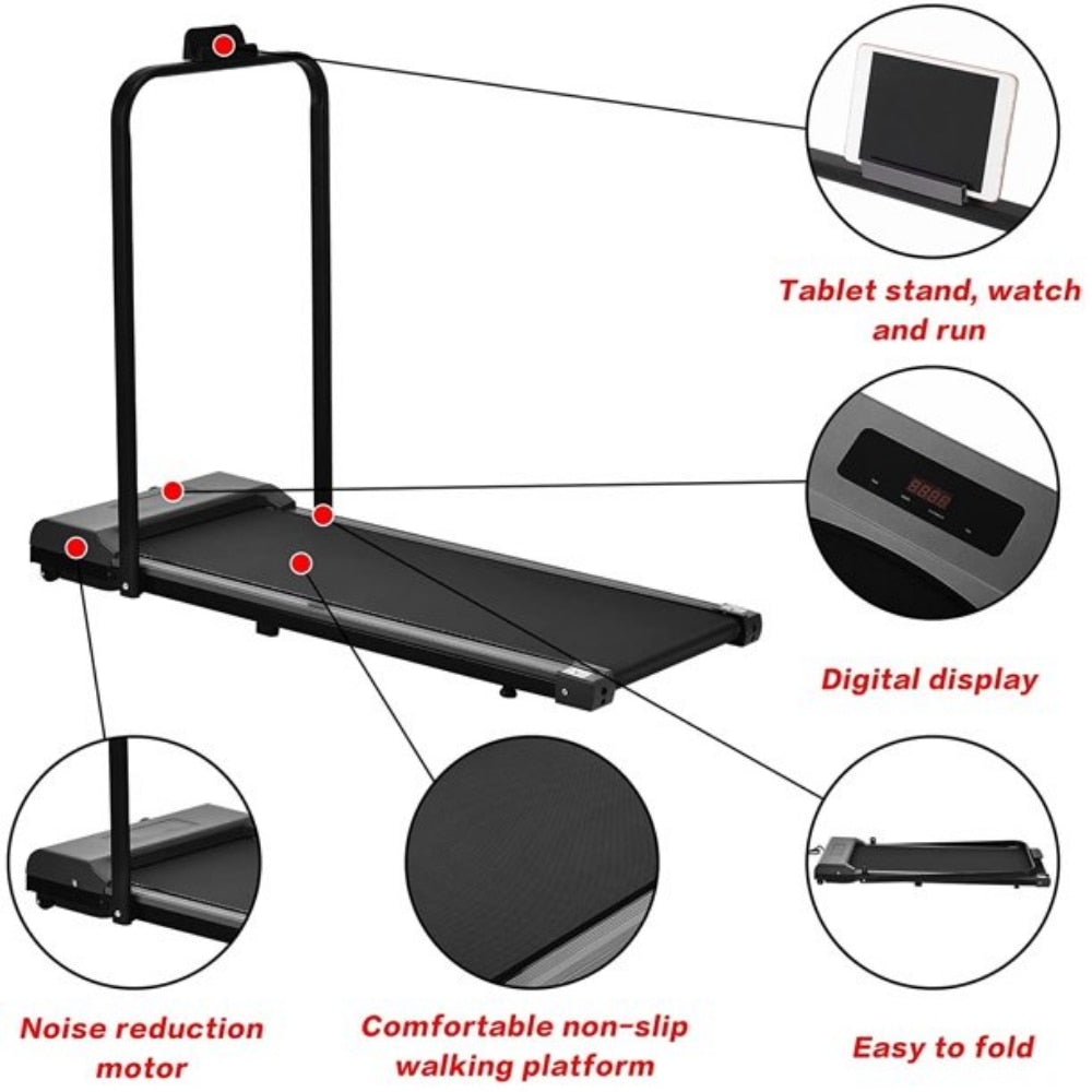 Folding Treadmill Under Desk Portable Treadmill 2 in 1 Electric Walking Machine