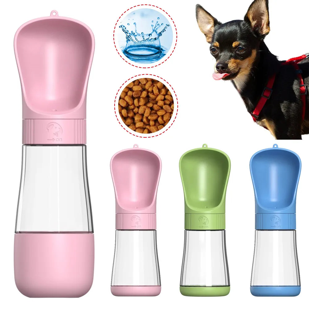 2 In 1 Portable Dog Water Bottle Dogs Cats