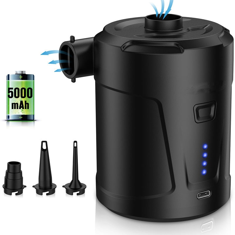 Electric Air Pump Portable Wireless Air Compressor Inflator/Deflator