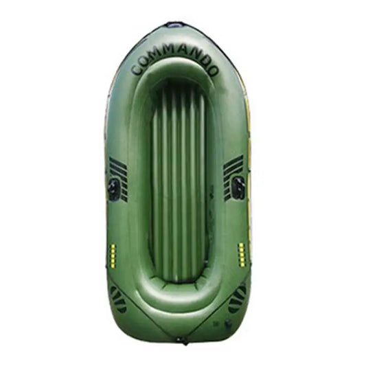 Inflatable Fishing Boat 2 to 3 Person Water Kayak, Portable Outdoor Floating Lake Dinghy, 2 Paddle Mounts Two Valves Design