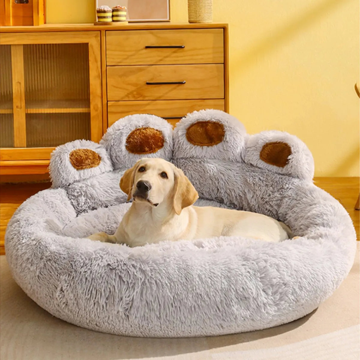 Pet Dog Sofa Bed, Warm Accessories Large Dog Bed, Pets Washable Plush Medium Basket Puppy Cat Mat