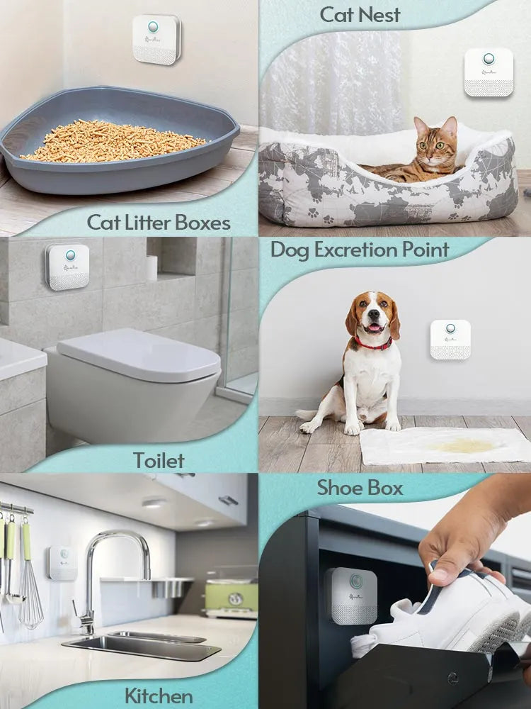 Smart Cat Odor Purifier For Cats, Litter Box Deodorizer, Dog Toilet, Rechargeable Air Cleaner for Pets Deodorization