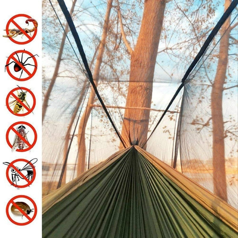 Lightweight Portable Camping Hammock and Tent Awning, Mosquito Net