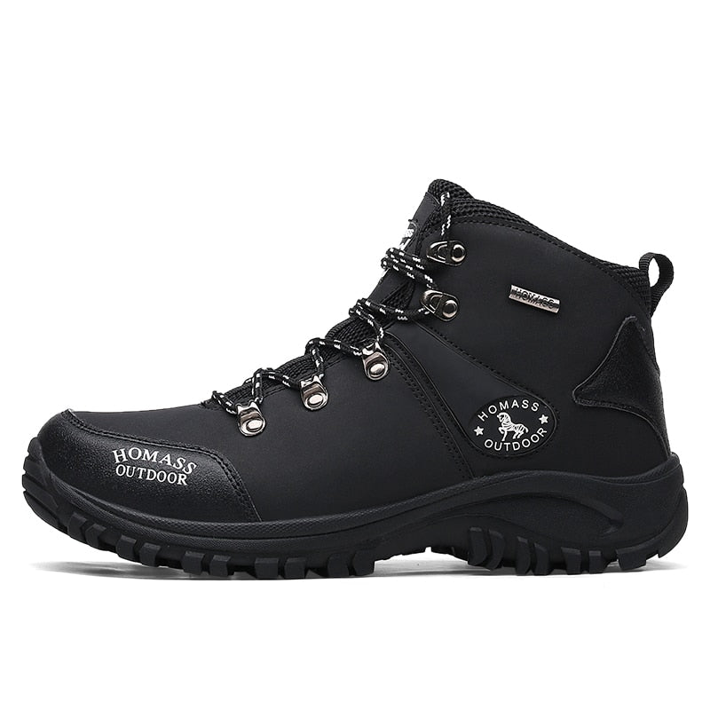 Men Waterproof High Top Leather Trekking Boots