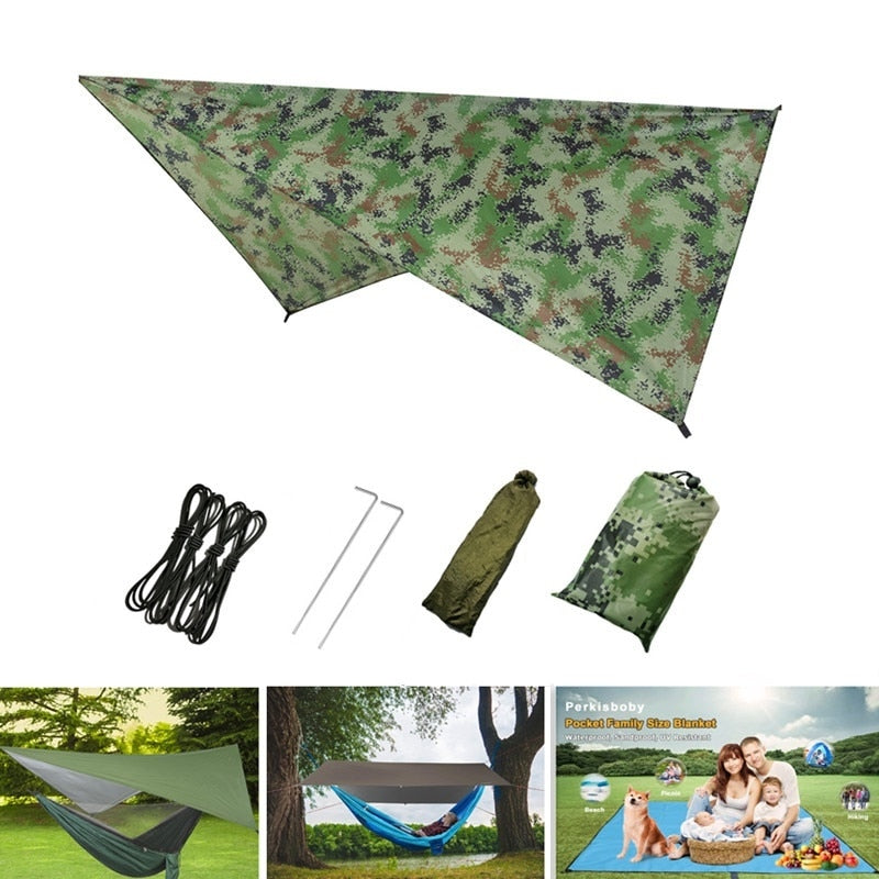 Lightweight Portable Camping Hammock and Tent Awning, Mosquito Net