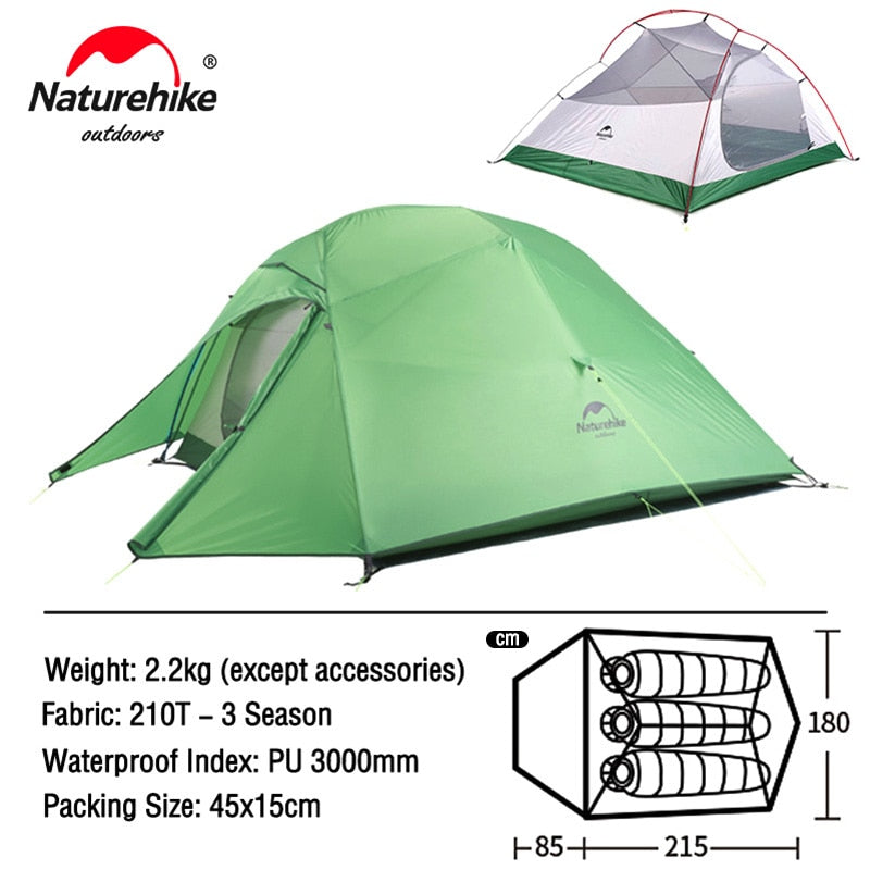 3 Person Ultralight Waterproof Camping Tent