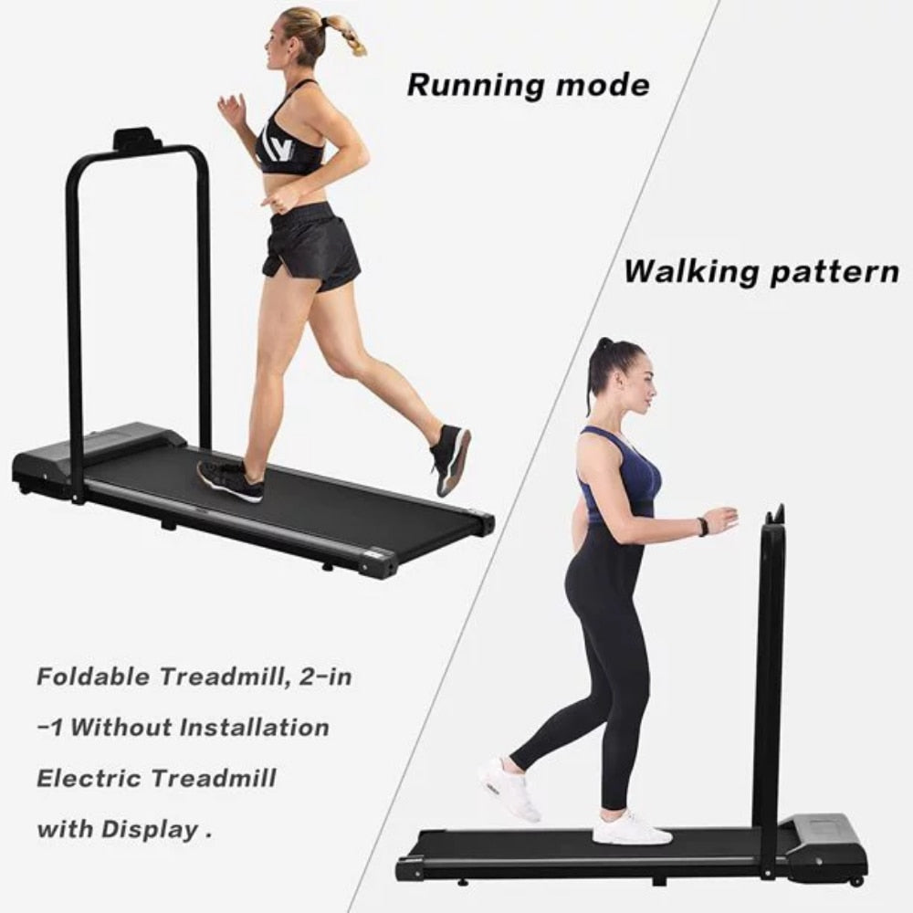 Folding Treadmill Under Desk Portable Treadmill 2 in 1 Electric Walking Machine