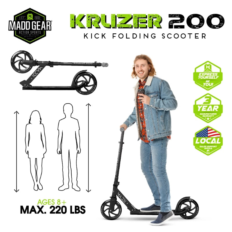 Commuter Scooter - Easy folding - Multi-color optional - Height Adjustable