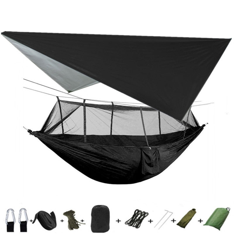 Lightweight Portable Camping Hammock and Tent Awning, Mosquito Net