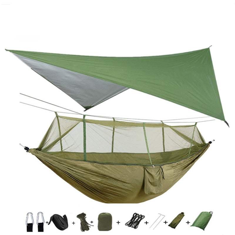 Lightweight Portable Camping Hammock and Tent Awning, Mosquito Net