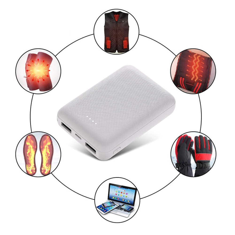 20000mAh Power Bank Portable USB Charger External Battery Pack for Heating Vest Phone etc.