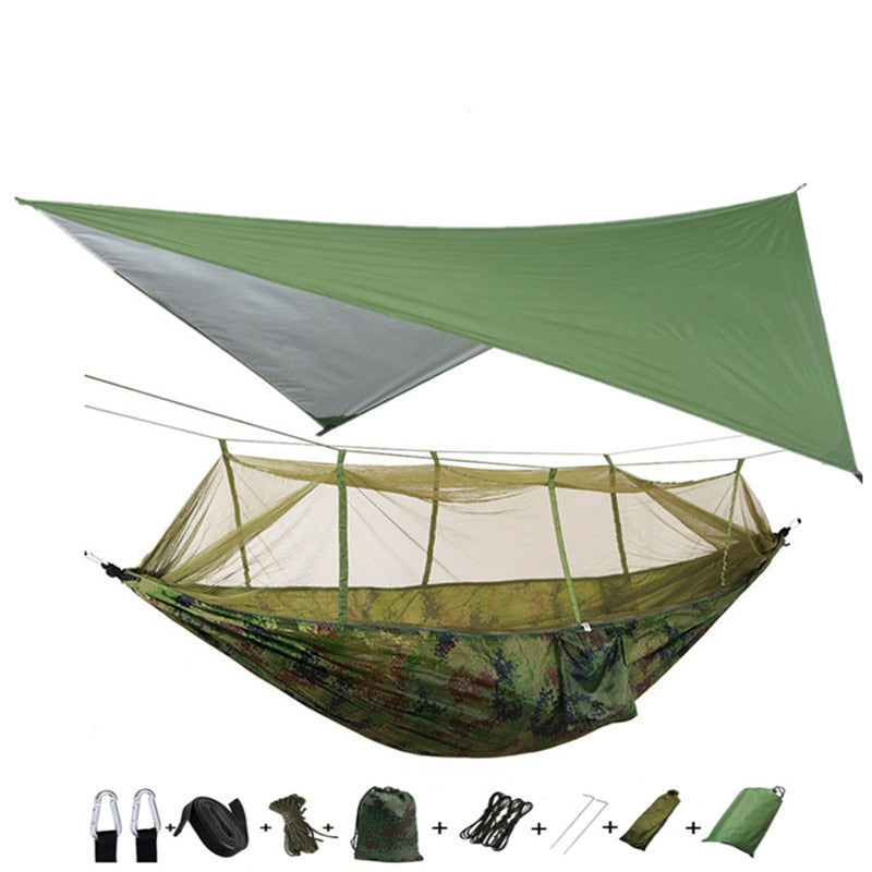 Lightweight Portable Camping Hammock and Tent Awning, Mosquito Net