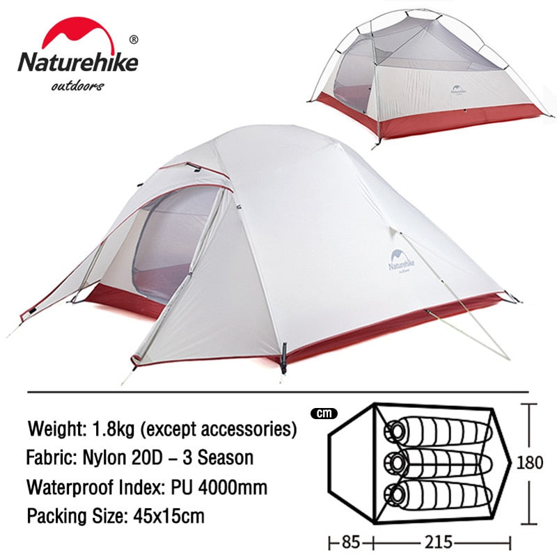 3 Person Ultralight Waterproof Camping Tent