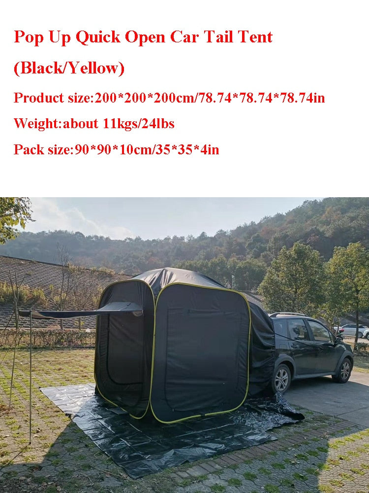 Car Rear Extended Automatic Pop Up 4-6 Person Tent