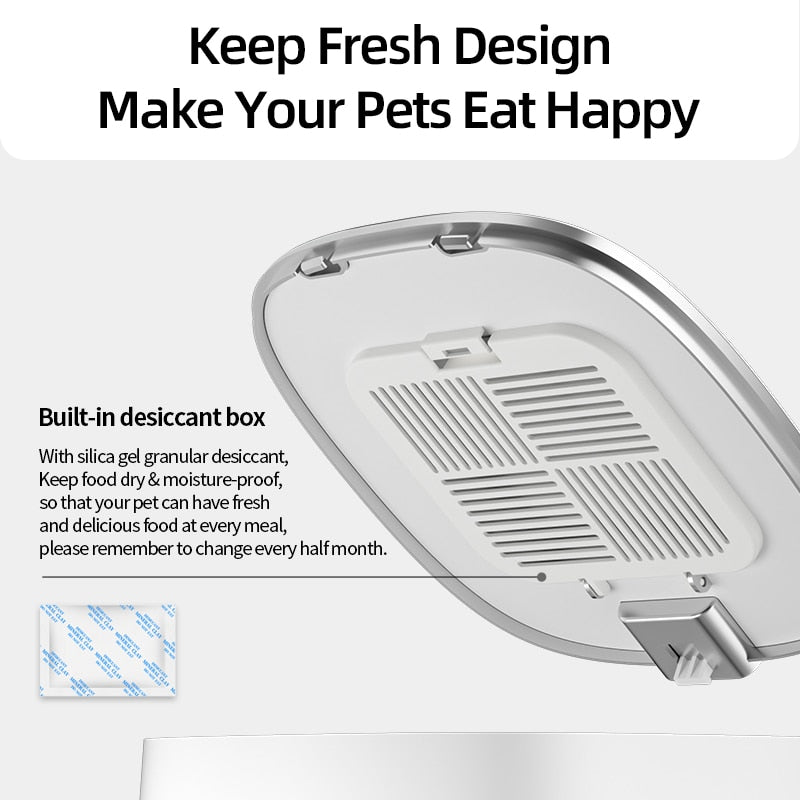 Automatic Cat Food Kibble Remote Control WiFi Dispenser