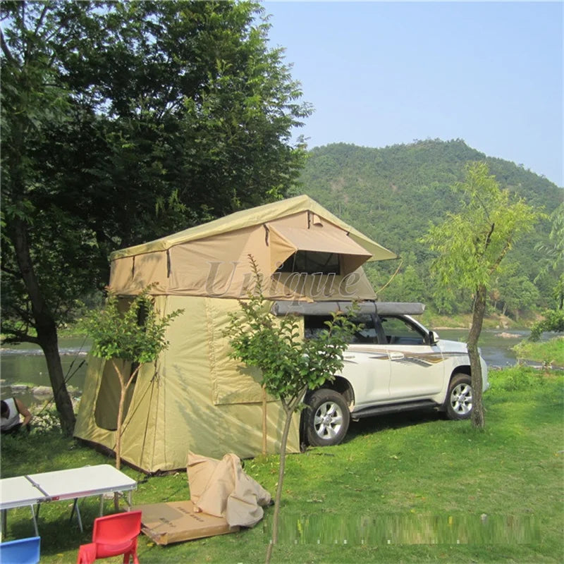 Soft Shell 4 Person Roof Top Tent, Outdoor SUV Car Tent, Overland Camping Traveling