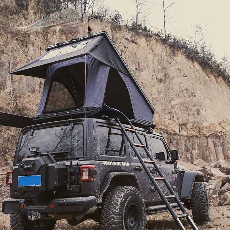 Hard shell aluminum roof tent, Solar panel roof frame