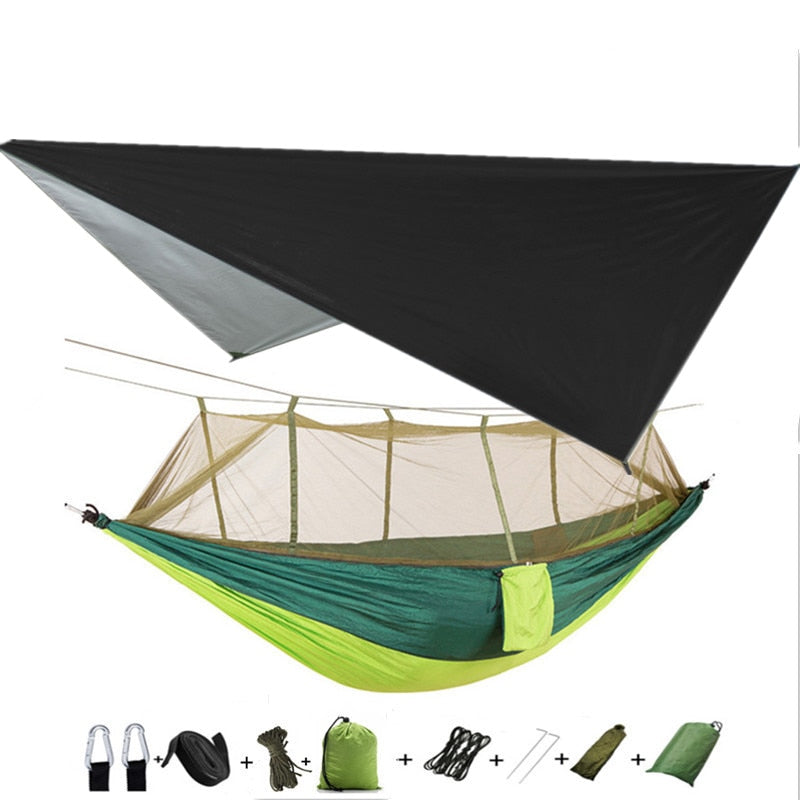 Lightweight Portable Camping Hammock and Tent Awning, Mosquito Net