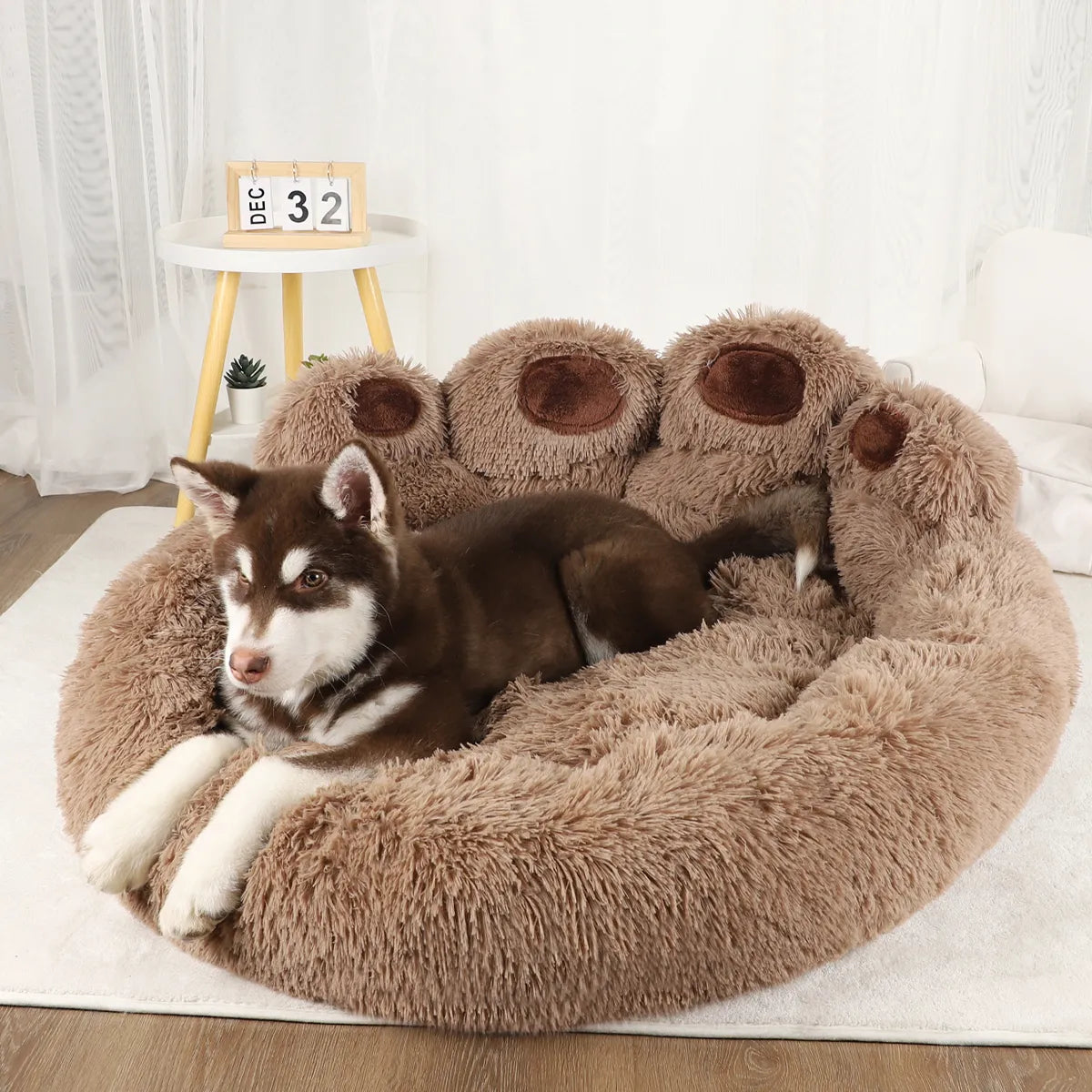 Pet Dog Sofa Bed, Warm Accessories Large Dog Bed, Pets Washable Plush Medium Basket Puppy Cat Mat