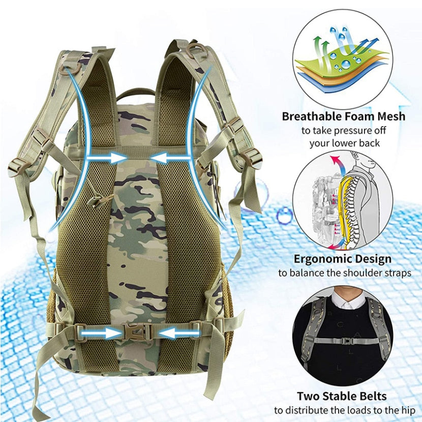 Tactical Military Backpack For Travel Hiking Camping Hunting Climbing