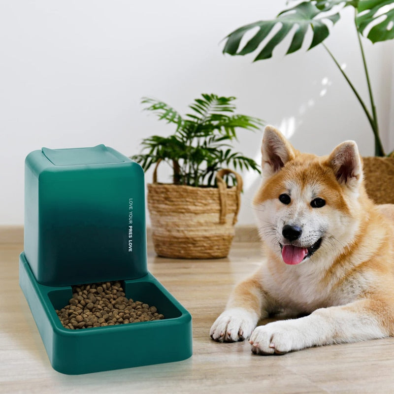 Large Capacity Automatic Gravity Dog Feeder Water Dispenser